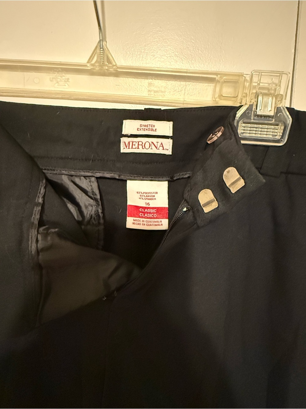 Merona Black Classic Stretch Trousers - 16 regular